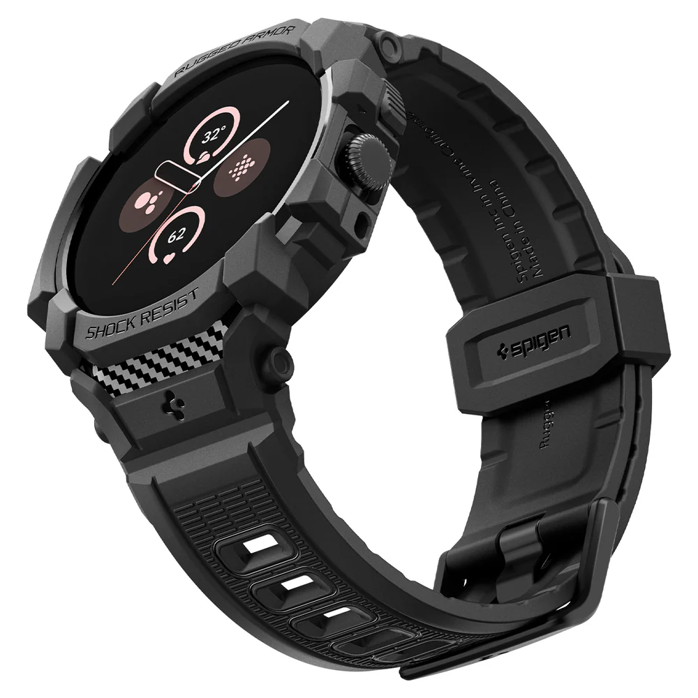 Spigen Google Pixel Watch 3 45mm Rugged Armor Pro Band Case (Black) - Image 4