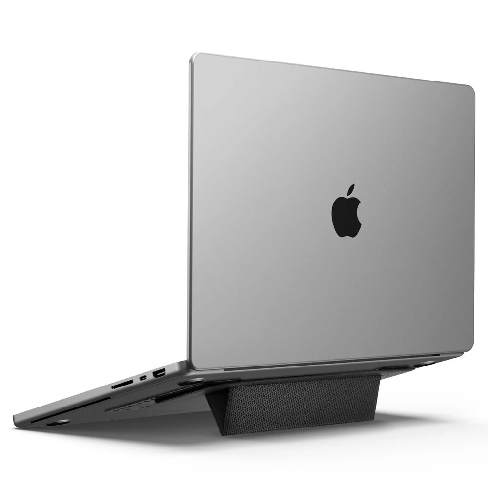 Spigen LD201-S1 Slim Fold Adhesive Laptop MacBook Tablet Stand (Black) - Image 2