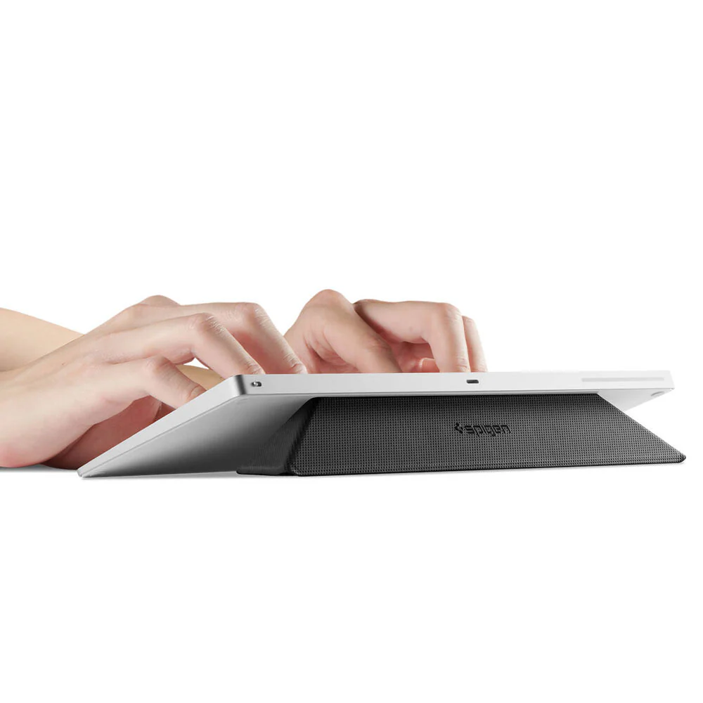 Spigen LD201-S4 Slim Fold Non Adhesive Laptop MacBook Tablet Stand (Black) - Image 3