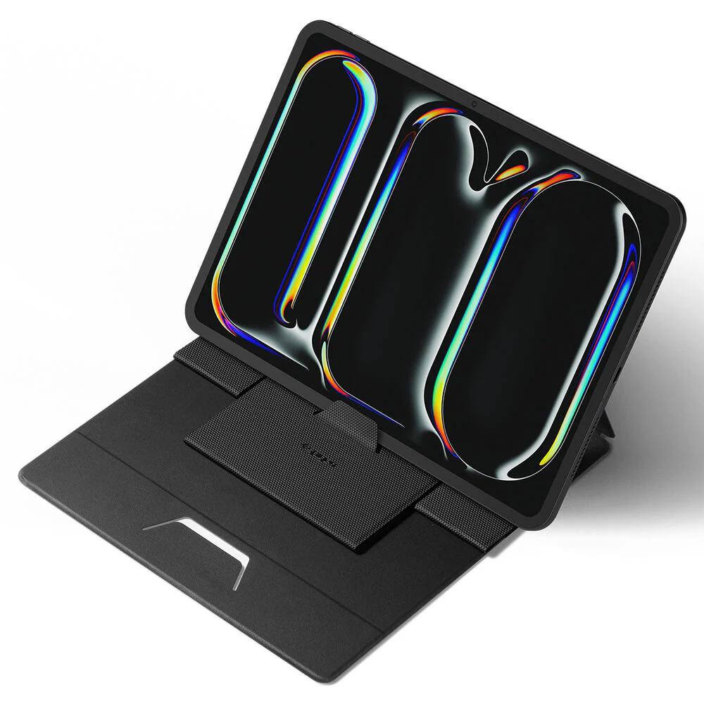 Spigen LD201-S8 Slim Fold Non Adhesive Laptop MacBook Tablet Stand (Black) - Image 4