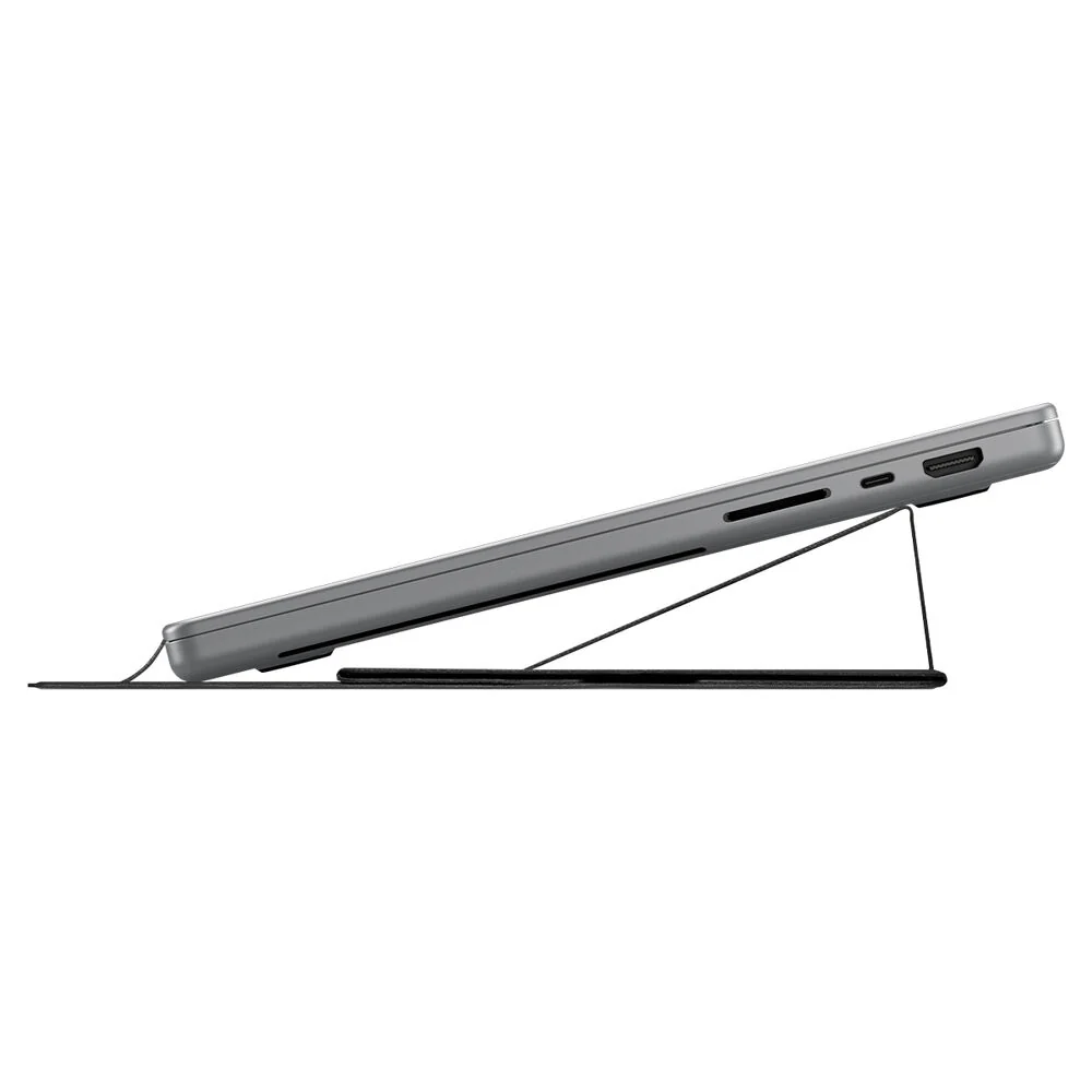 Spigen LD201-S8 Slim Fold Non Adhesive Laptop MacBook Tablet Stand (Black) - Image 6