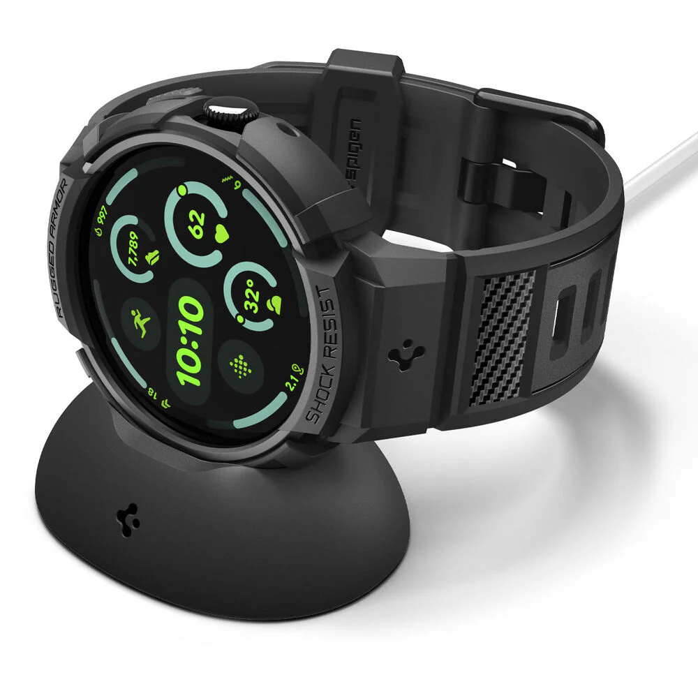 Spigen Pixel Watch 4 41mm Rugged Armor Pro Wristband Case with Stand (Black) - Image 2