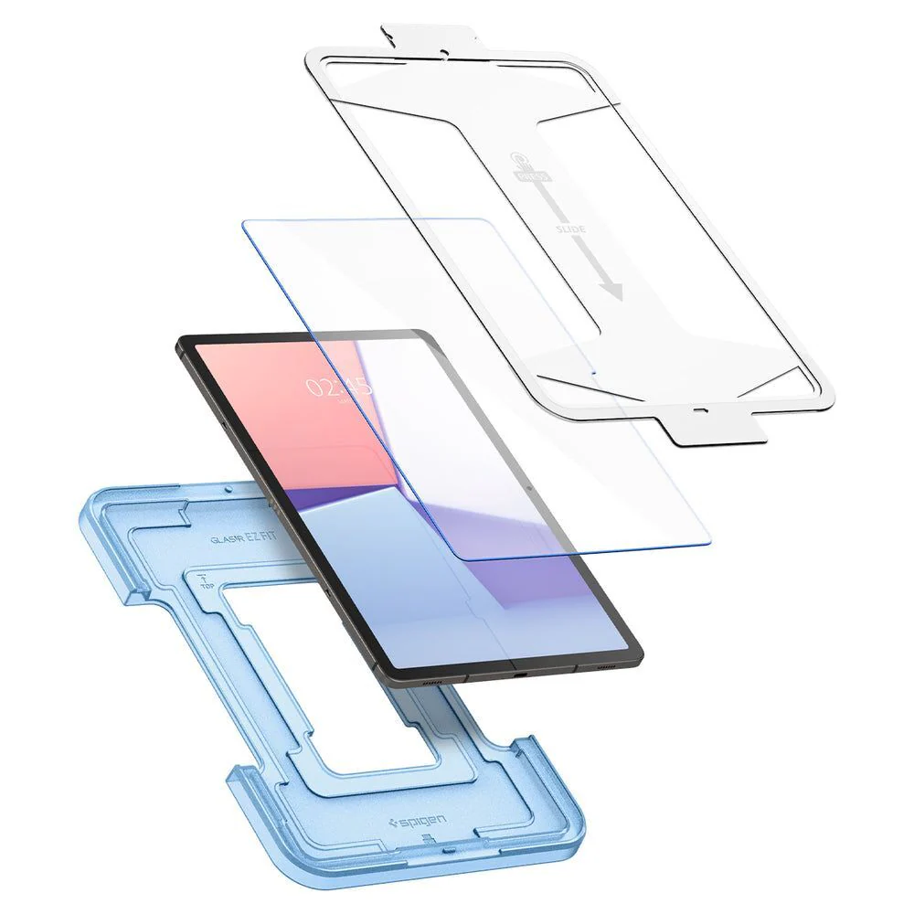 Spigen Samsung Galaxy Tab S10 FE/S9 FE/ S9 EZ Fit GLAS.tR Slim 1PC Glass Screen Protector (Clear) - Image 5