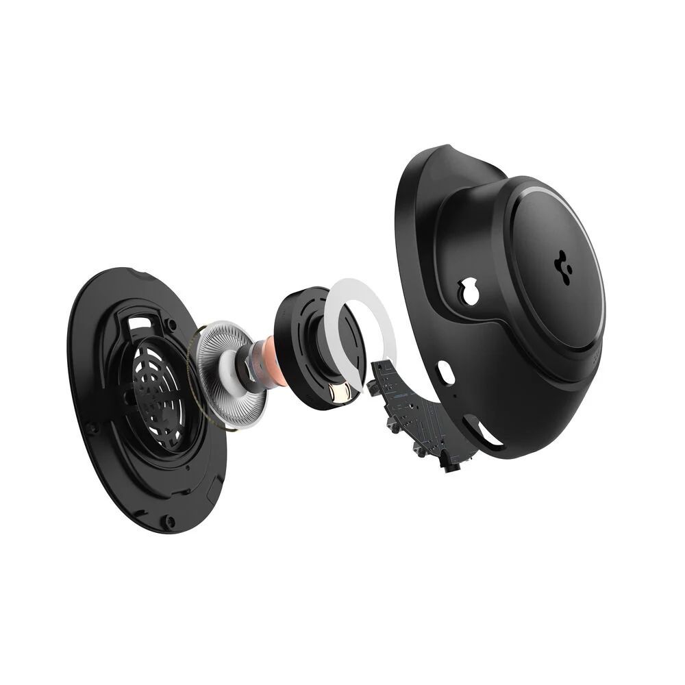 Spigen SPIGEN AUDIO Advanced Noise Cancellation Pro Over-Ear Headphones SA-HP P10 Earphone (Black) - Image 4