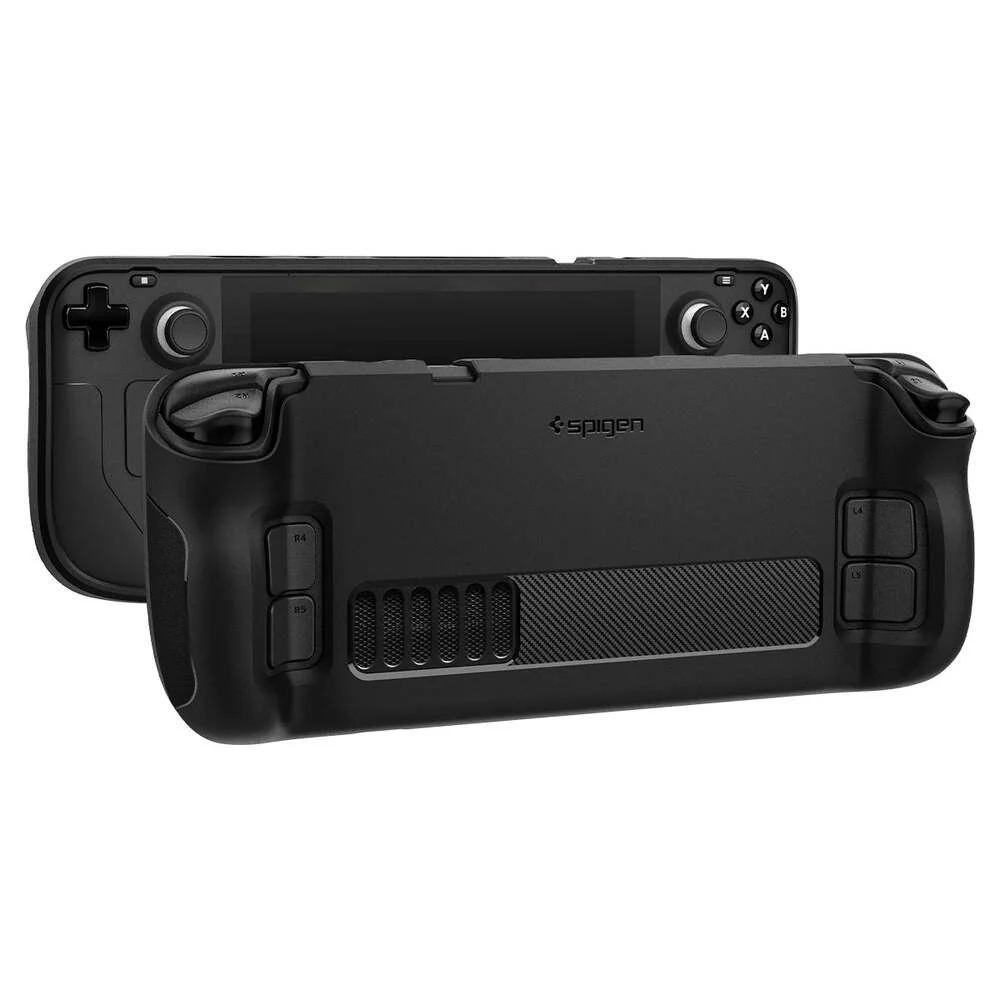 Spigen Valve Steam Deck OLED 2023 / LCD 2022 Rugged Armor Video Game Accessories - Black - Image 6
