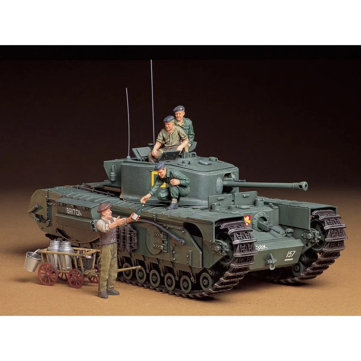 Tamiya 1/35 British Churchill (Mk.VII) Infantry Tank Scaled Plastic Model Kit - Image 2
