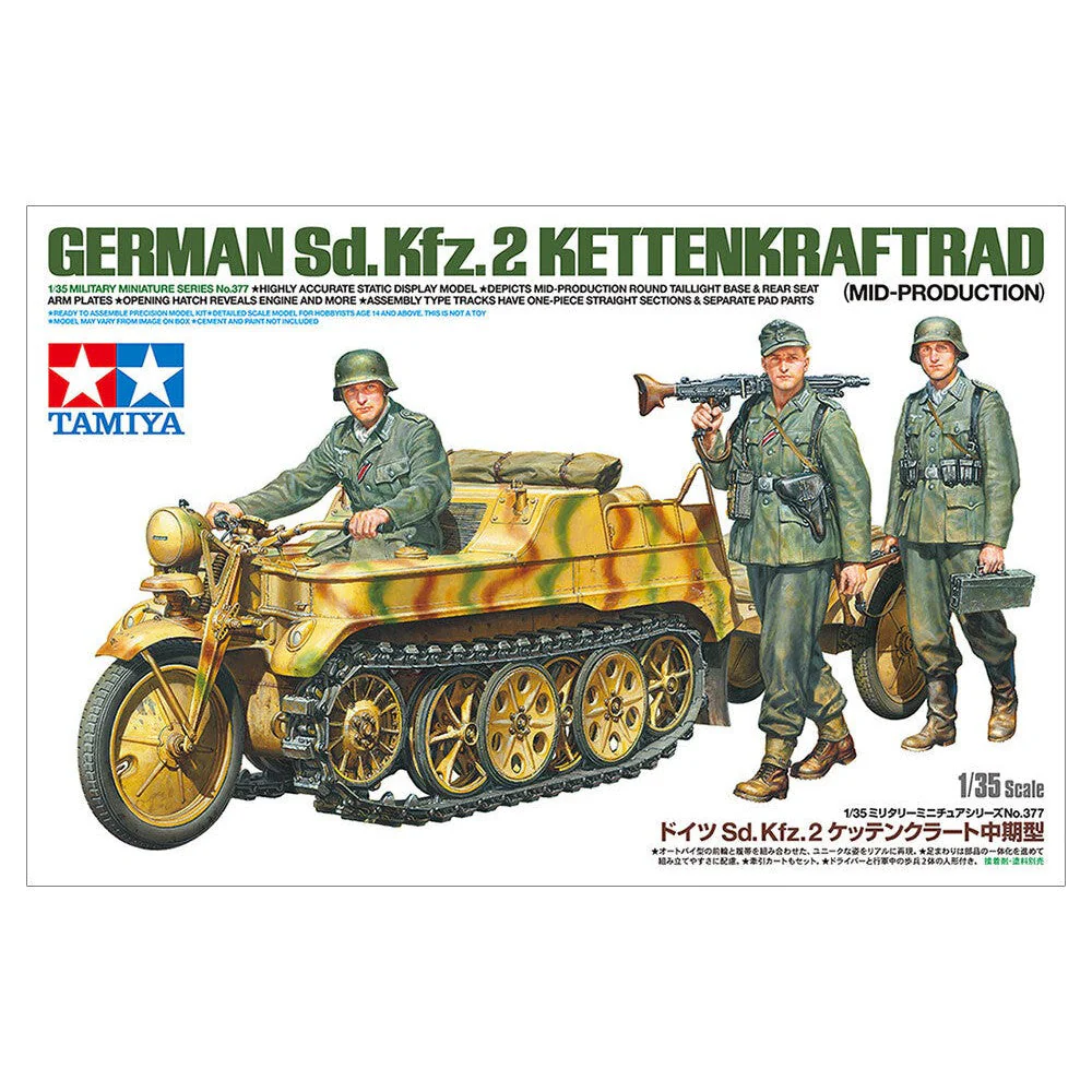 Tamiya 1/35 German Sd.Kfz.2 Kettenkraftrad (MidProduction) - Image 5