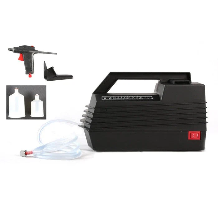 Tamiya Spray-Work Basic Air Compressor with Airbrush