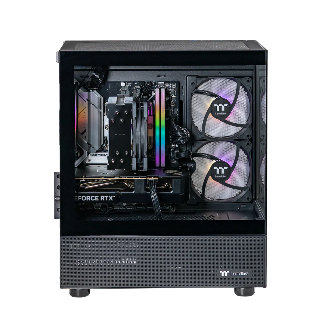 Thermaltake Horizon Elite Gaming Desktop PC (Intel 14400F / RTX 5060 / 32GB RAM) - Black Edition - Image 2
