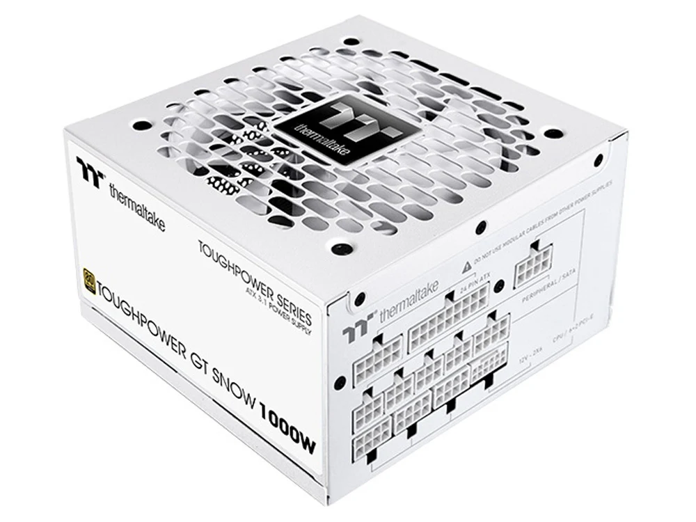 Thermaltake Toughpower GT 1000W 80+ Gold Fully Modular ATX 3.1 Power Supply - Snow White - Image 2