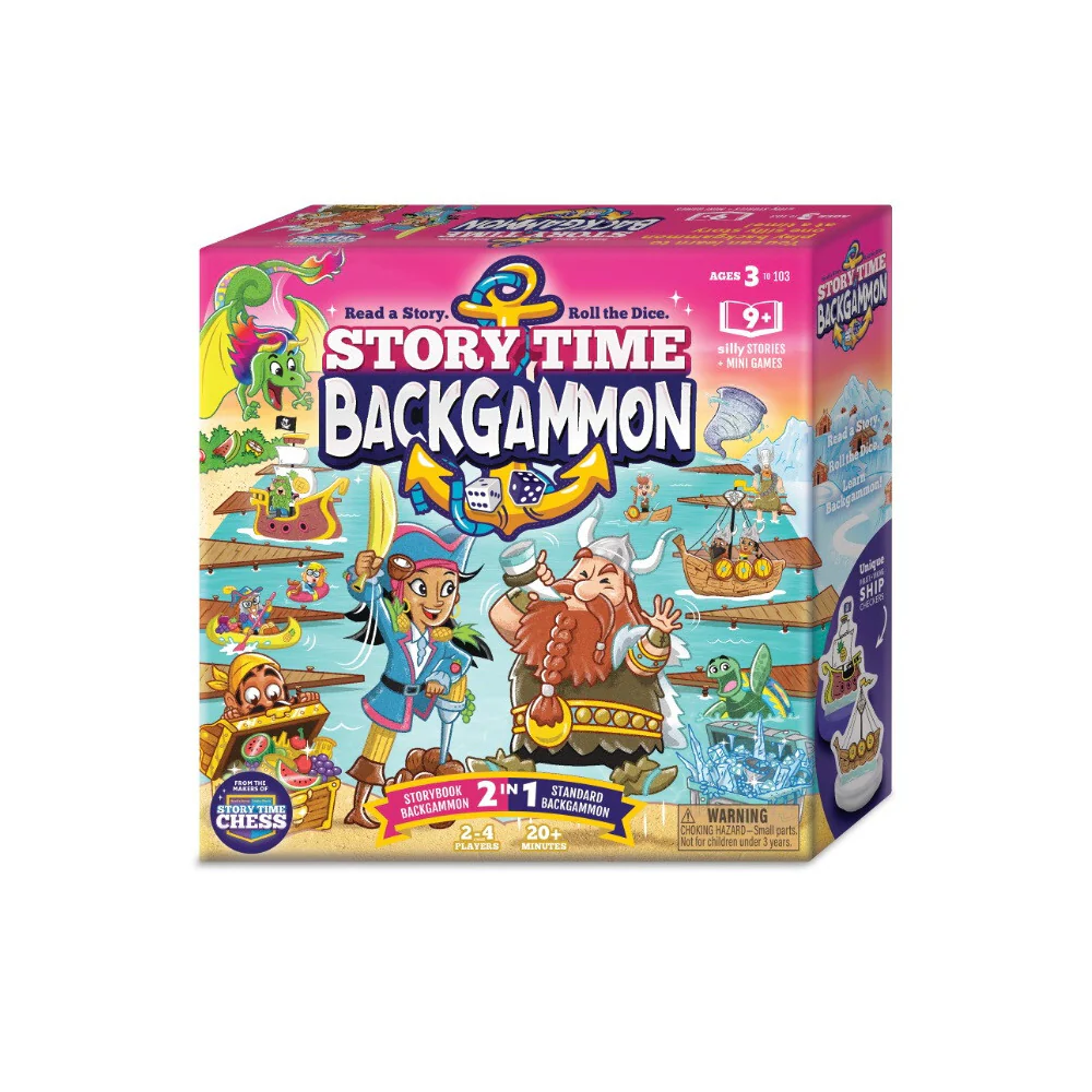 Thinking Cup Games Story Time Backgammon Tabletop Interactive Party Board Game