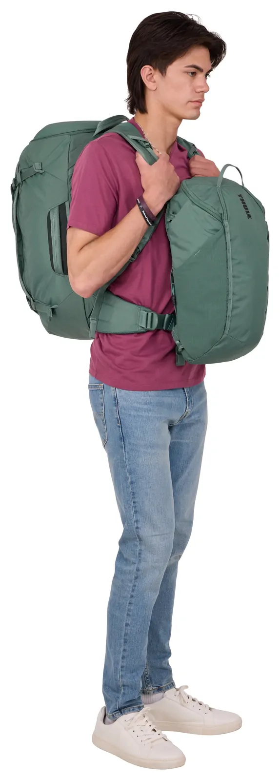 THULE Landmark 60L Travel Backpack with 20L Laptop Sleeve (Hazy Green) - Image 3
