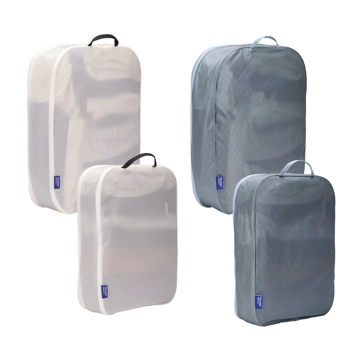 Thule Packing Cubes (Family Set of 4) Colour Coded Travel Organiser Bags in Pond Grey/White - Image 4
