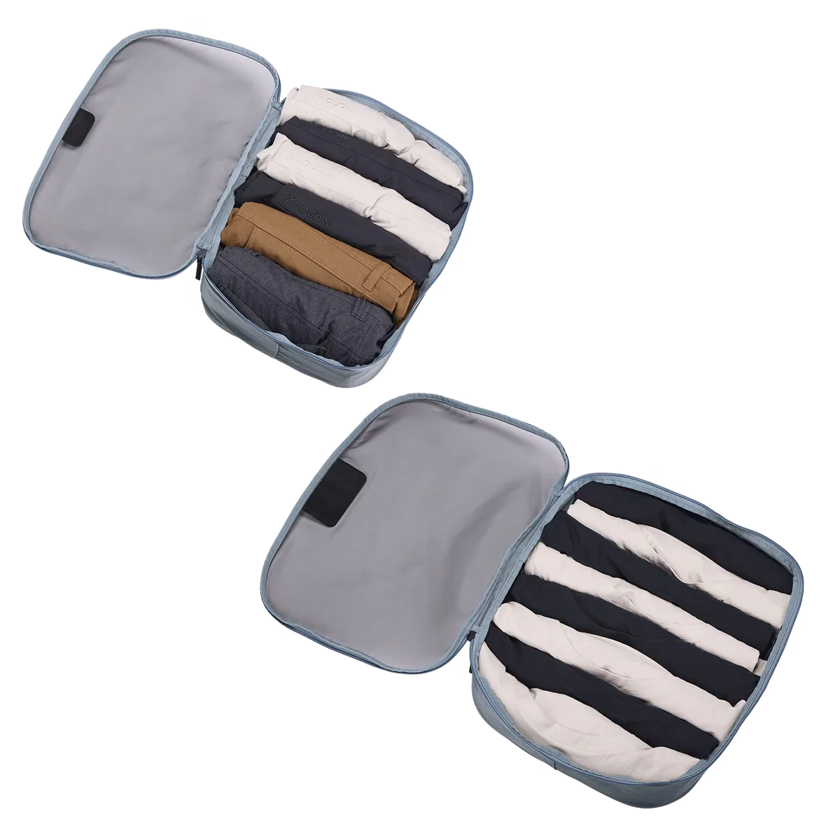 Thule Packing Cubes (Family Set of 4) Colour Coded Travel Organiser Bags in Pond Grey/White - Image 8