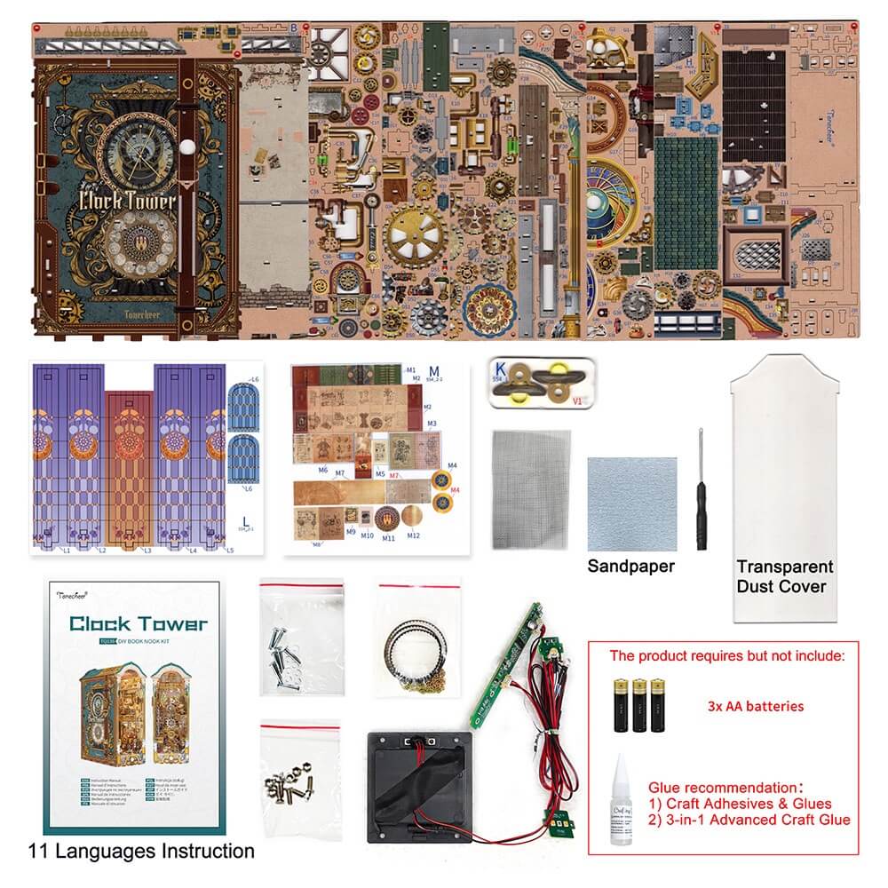 Tonecheer Clock Tower Book Nook Kit - Image 4
