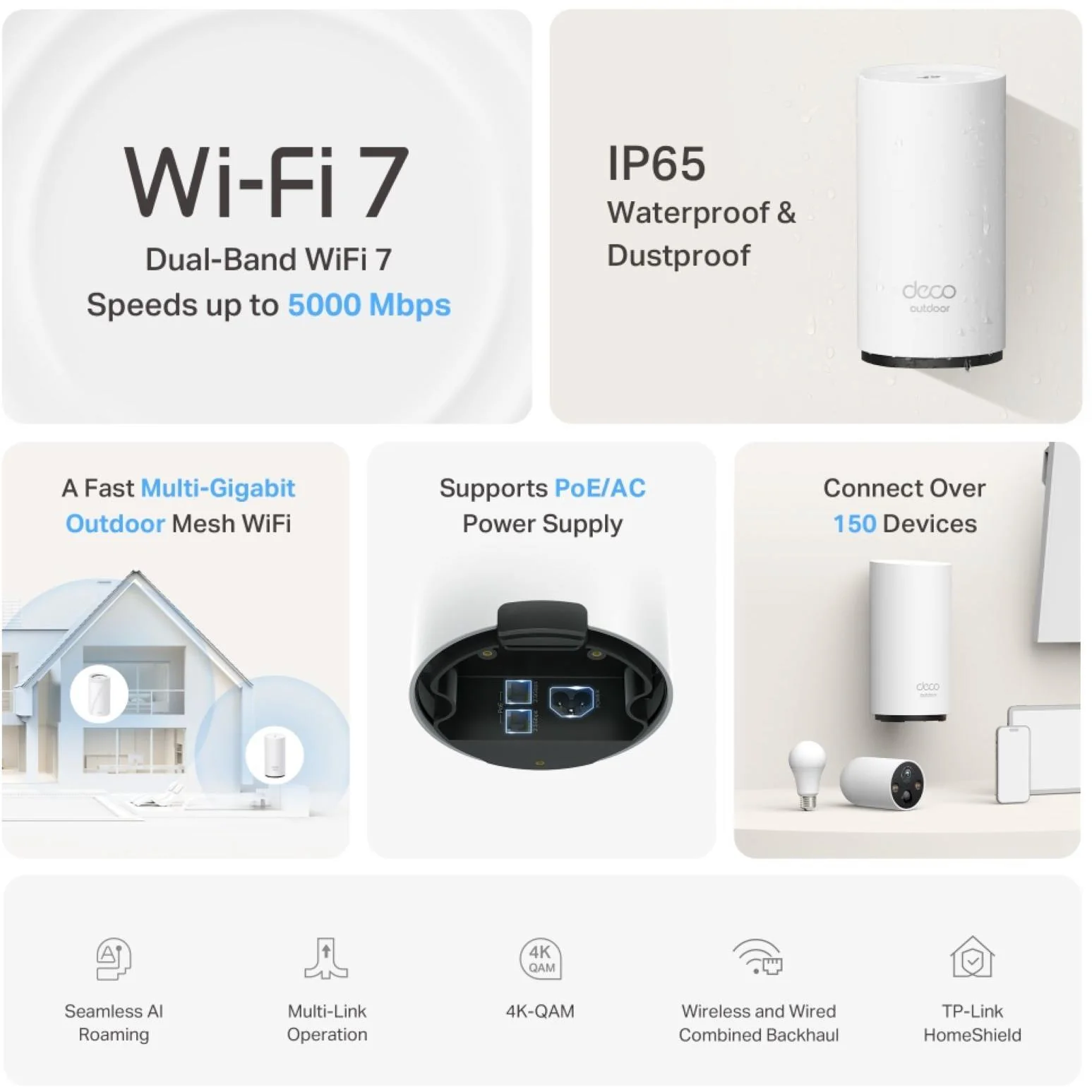 TP-Link Deco BE5000 Outdoor / Indoor Mesh Wi-Fi 7 Router - Image 2