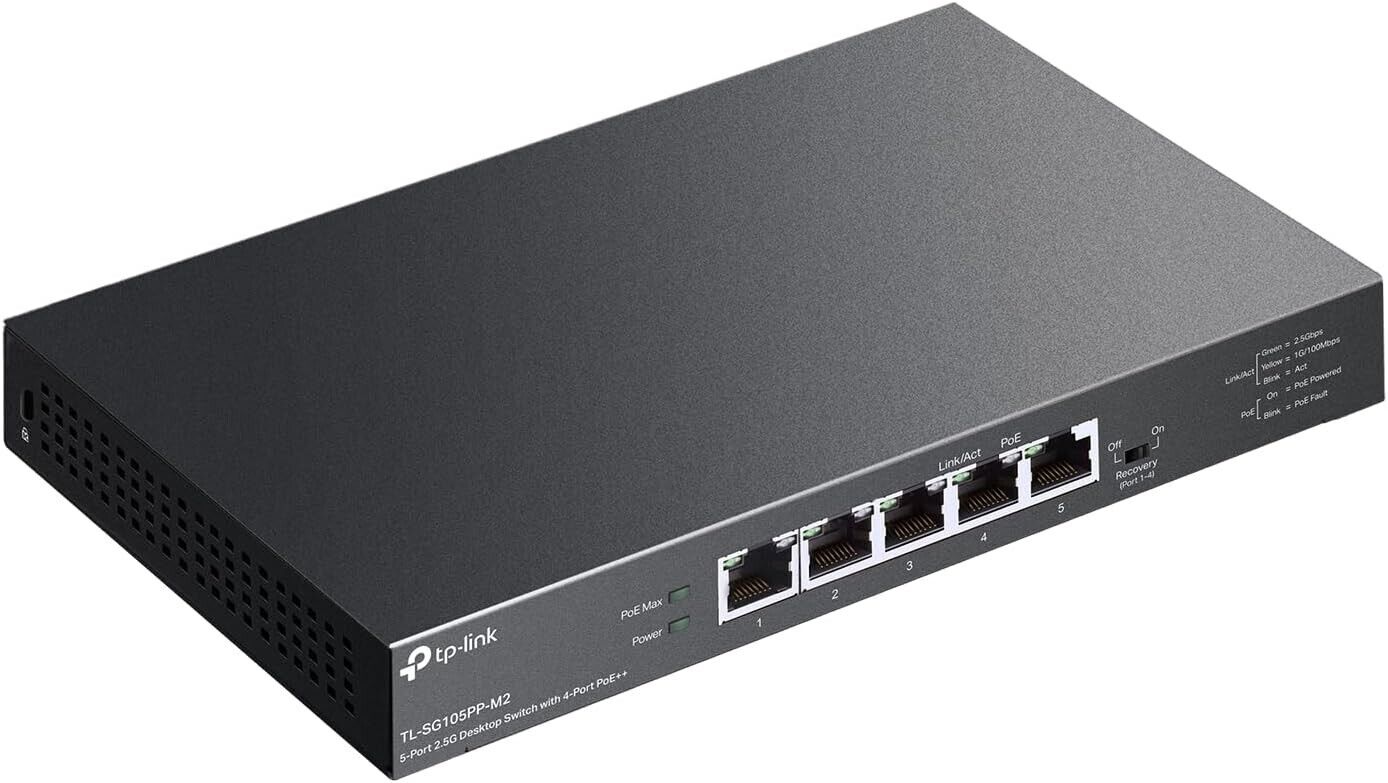TP-Link TL-SG105PP-M2 5-Port 2.5G Desktop Switch with 4-Port PoE++ - Image 2