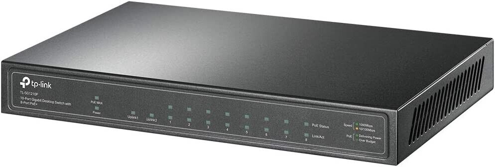 TP-Link TL-SG1210P 10-Port Gigabit Desktop Switch with 8-Port PoE+ - Image 2