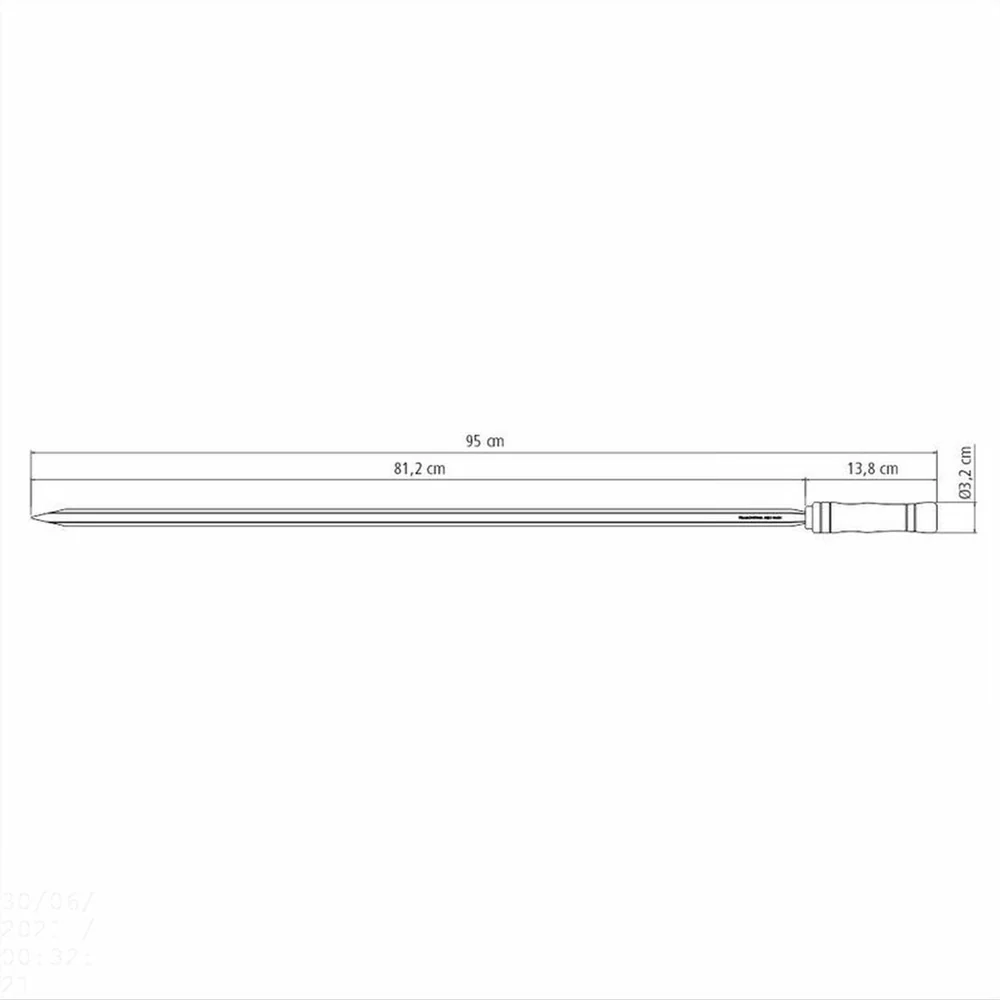 Tramontina 95cm Stainless Steel Skewers Barbecue Tool - Image 2