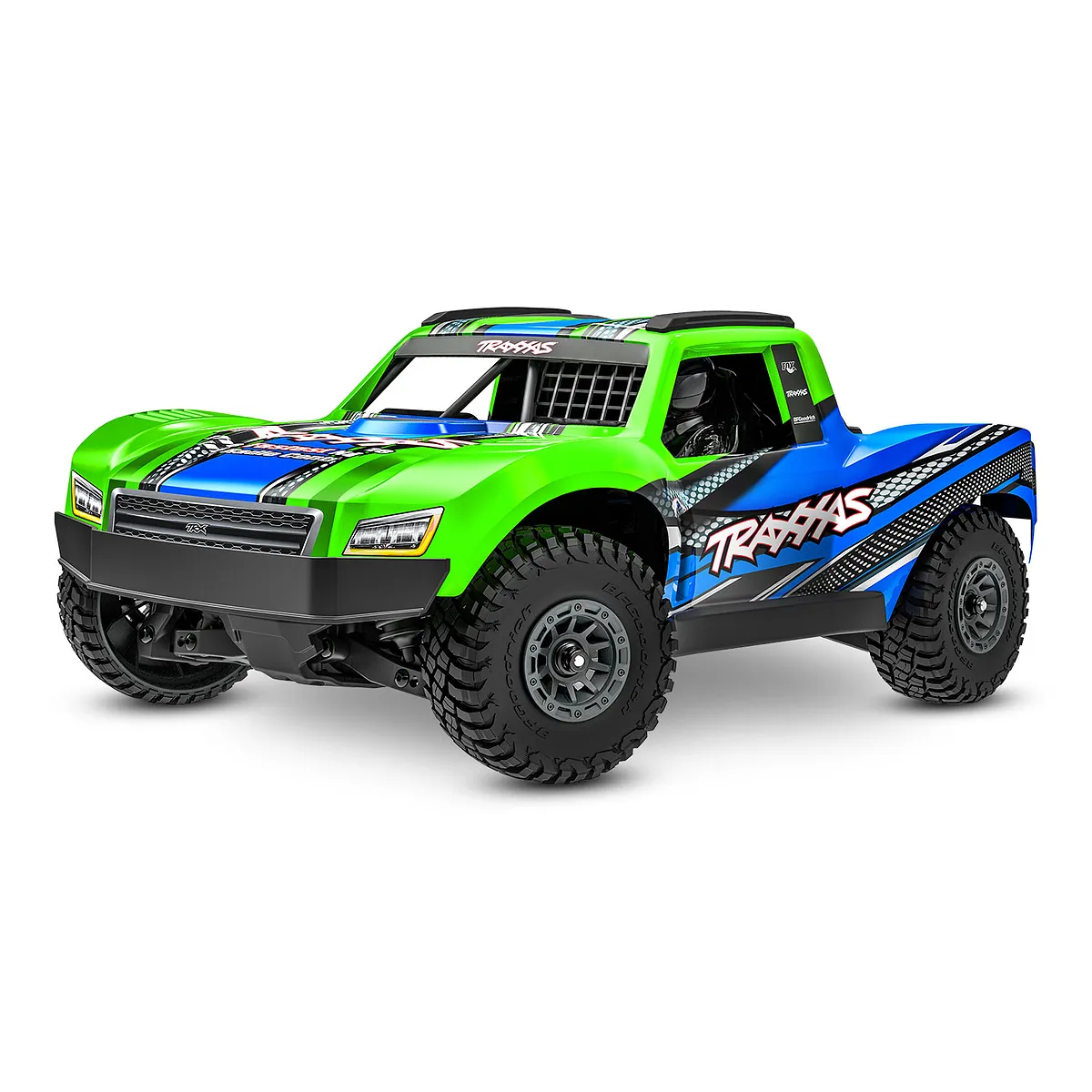Traxxas Mini Slash 4X4 BL2S RC Short Course Truck Electric Brushless 4WD 1/16 Scale RTR - Green - Image 2