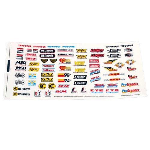 Traxxas Racing Sponsors Decal Sheet