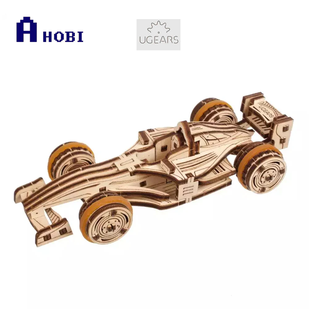 Ugears Compact Racer Wooden 3D Puzzle Model Kit - Image 3