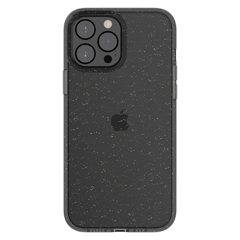 Ugly Rubber iPhone 13 Pro Vogue Glitter Infused Armor Case (Black)