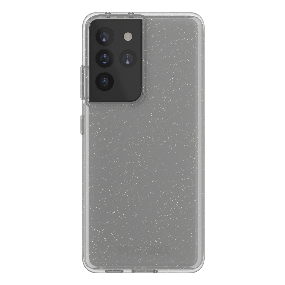 Ugly Rubber Samsung s21 Ultra Vogue Glitter Infused Armor Case (Clear)