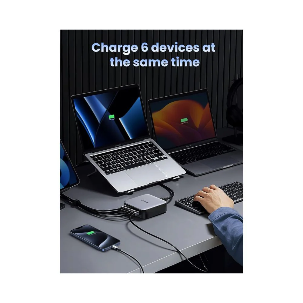 UGREEN 200W USB C Charger, Nexode 6 Ports Charging Station - Image 4