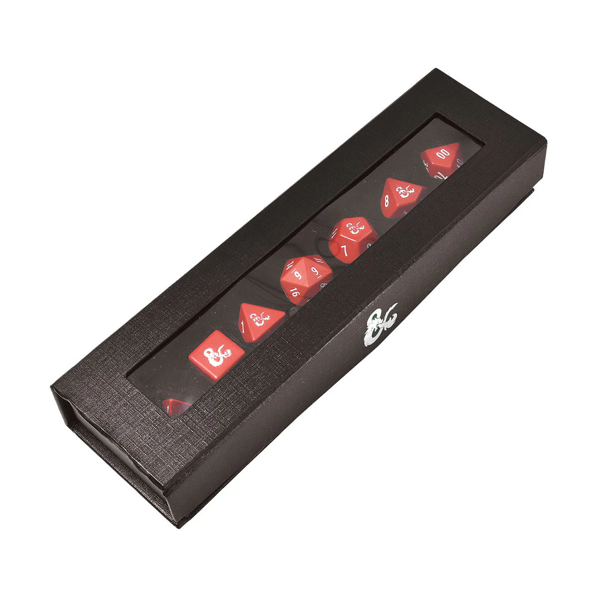 Ultra Pro: UP18395 D&D Heavy Metal Set 7 RPG Red and White Deluxe Dice Set Dungeons & Dragons