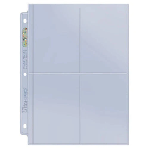 Ultra Pro: UP81418 4-Pocket Platinum Page with 3-1/2"x5-1/4" Pockets