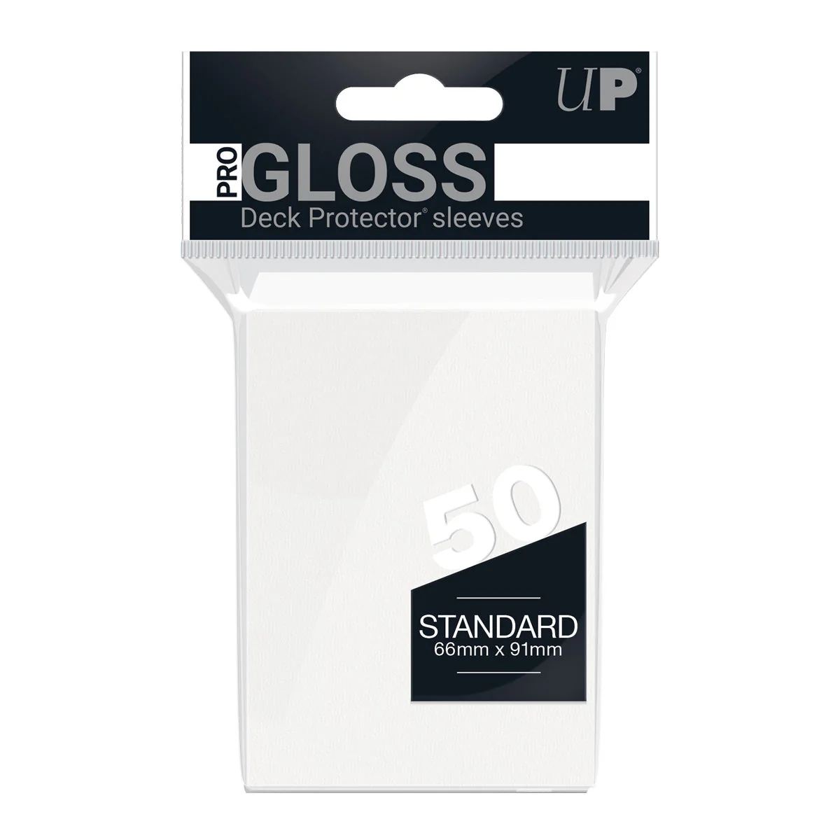 Ultra Pro: UP82668 PRO-Gloss 50ct Standard Deck Protector sleeves (White)