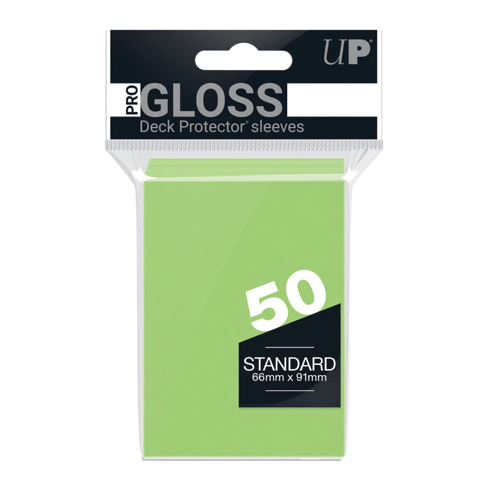 Ultra Pro: UP84099 PRO-Gloss 50ct Standard Deck Protector sleeves (Lime Green)