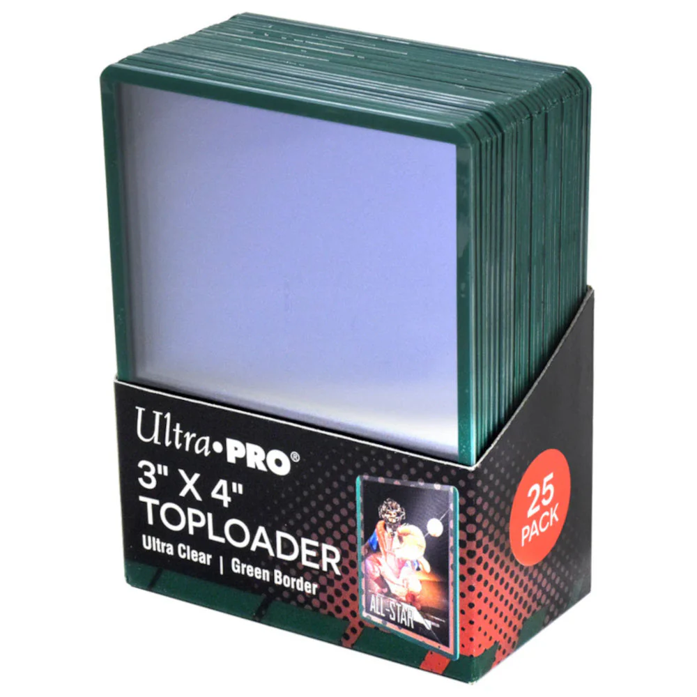 Ultra Pro: UP84916 3"x4" Green Border Toploader 25ct