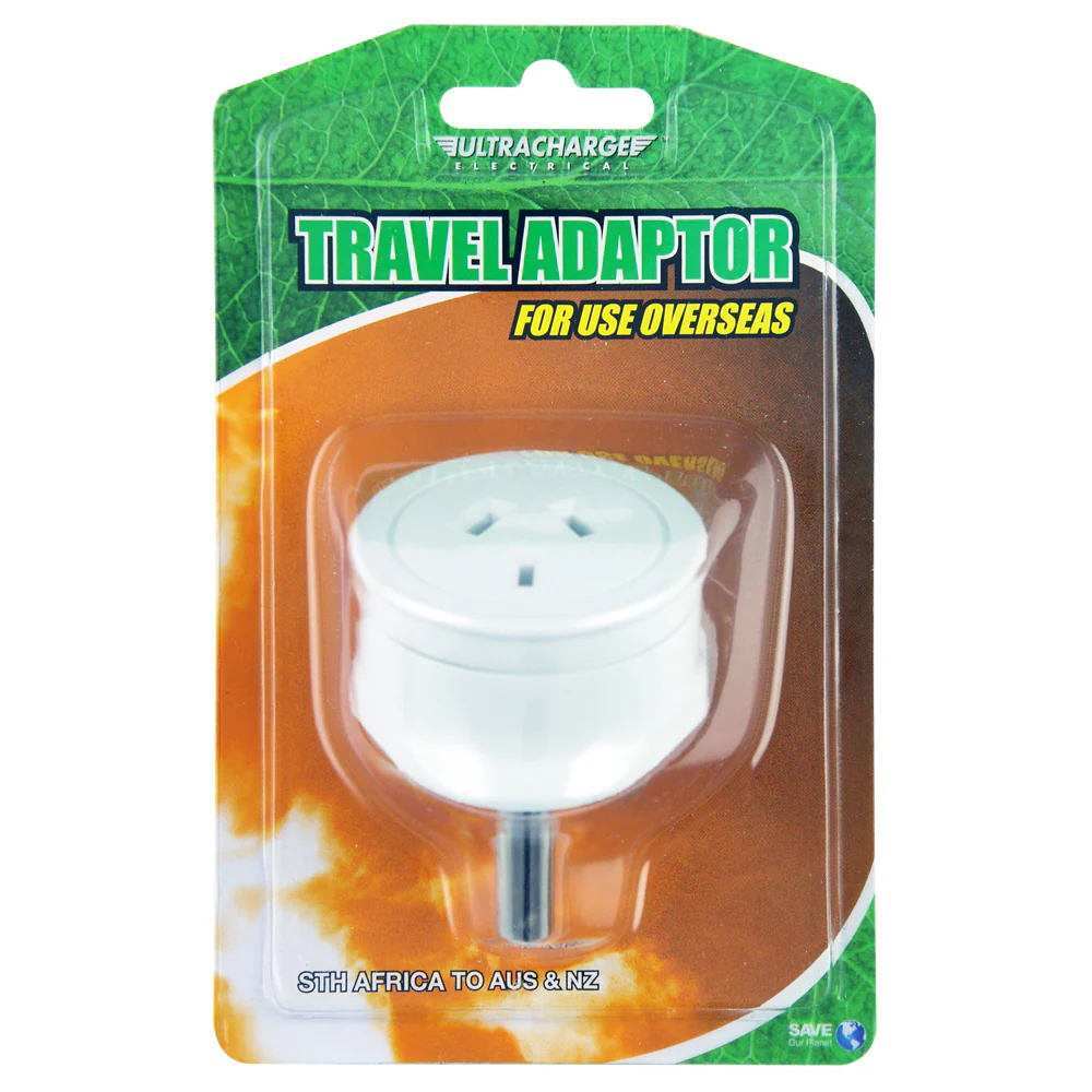 Ultracharge Travel Adaptor Plug Converter Socket 240V