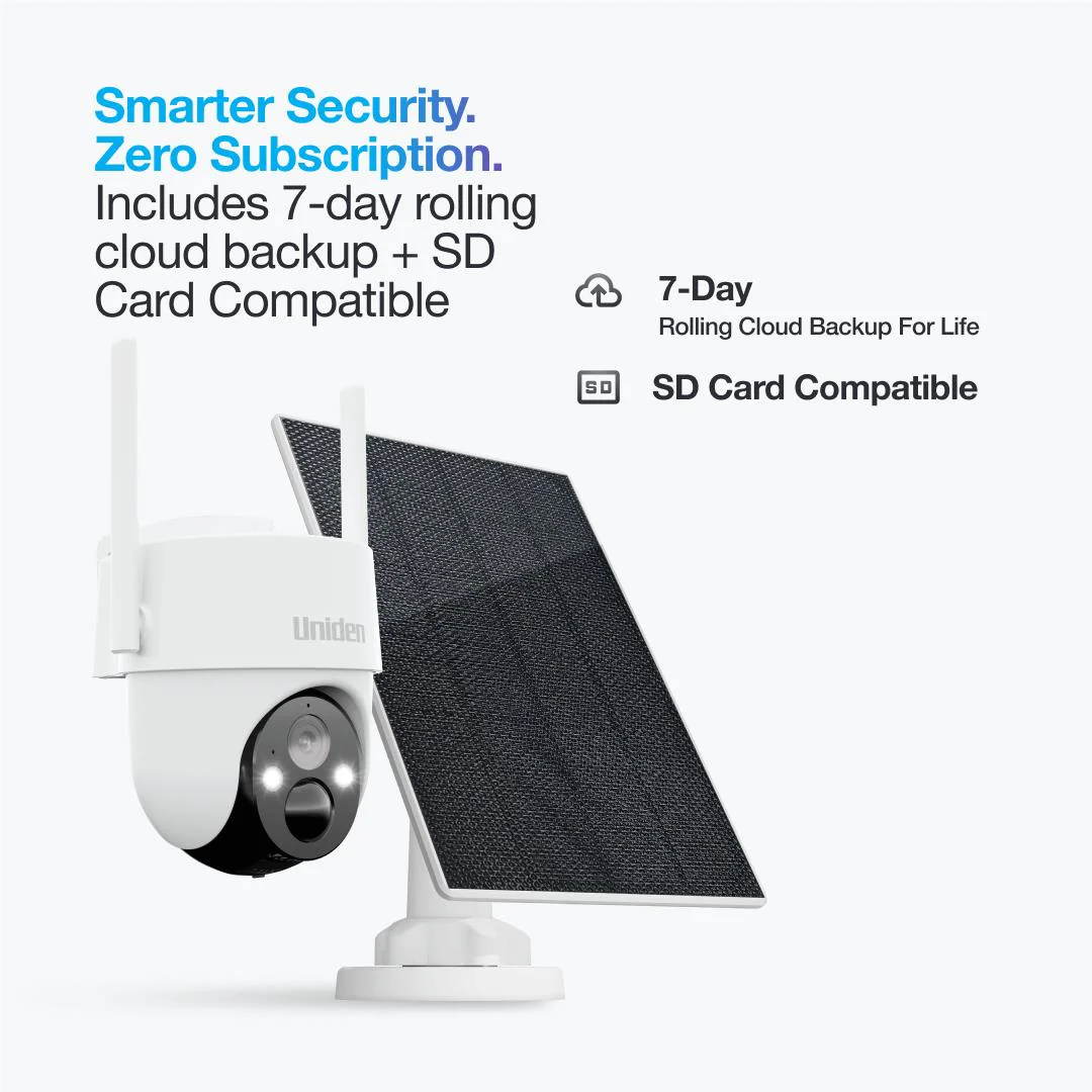 Uniden App Cam Solo X2K 4G Cellular Security Camera Kit with Solar Panel - Image 4
