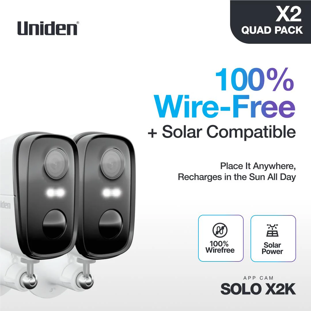 Uniden App Cam Solo  X2K Outdoor Wirefree Security Camera 2 Pack - Image 2