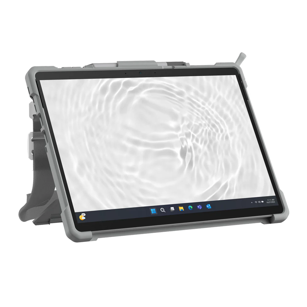 Urban Armour Gear Plasma Healthcare Case with Handstrap For Surface Pro 9 (White/Grey) - Image 5
