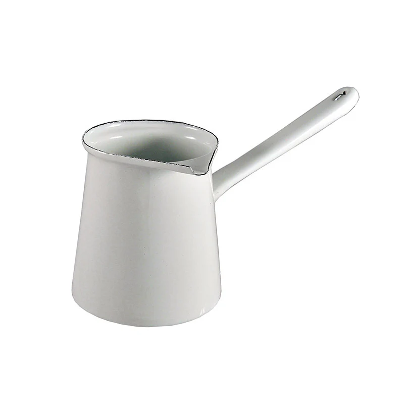 Urban Style 7cm Enamel 750ml Turkish Coffee Pot (White)