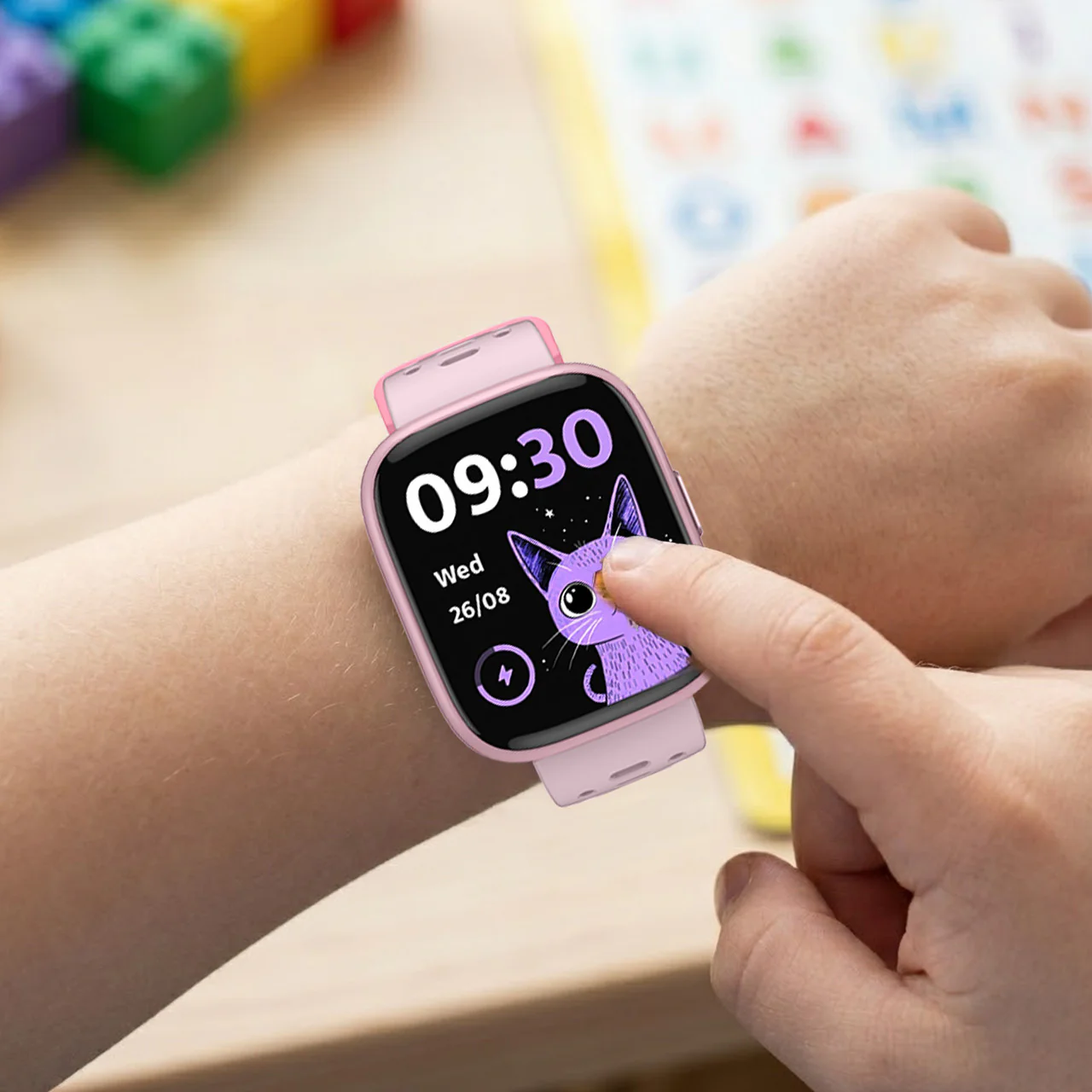 v-Fitness Kids Smart Watch with Location Finder (Pink) - Image 8