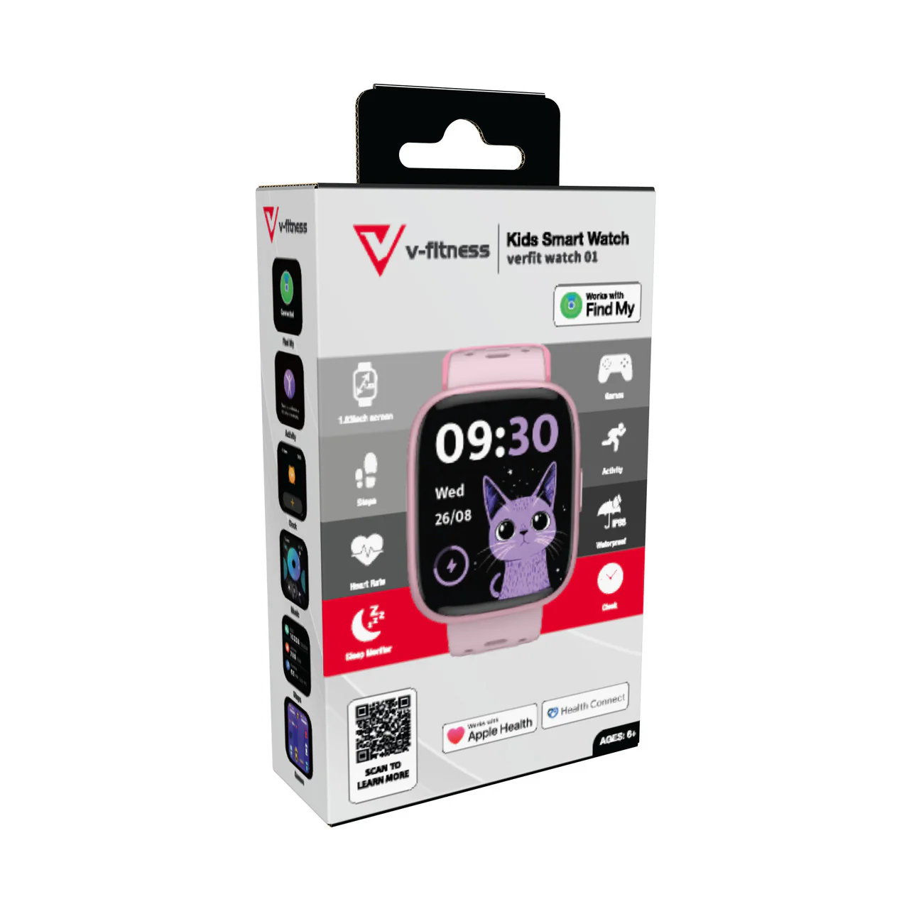 v-Fitness Kids Smart Watch with Location Finder (Pink) - Image 9