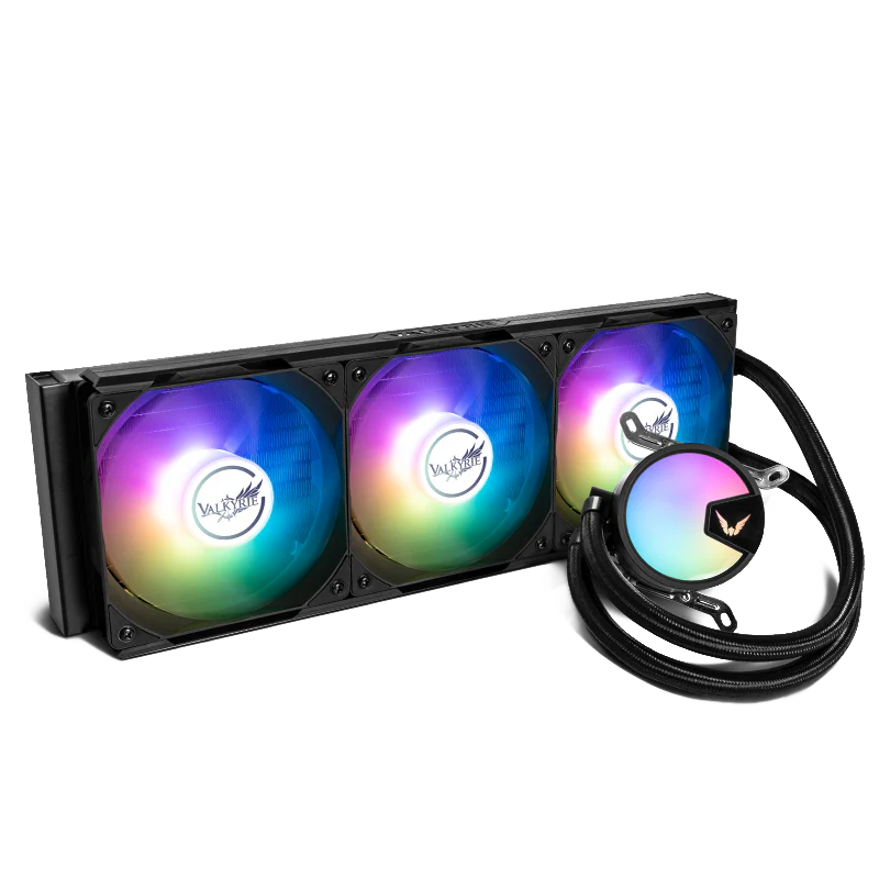 Valkyrie A360 360mm AIO Liquid Cooling With 3x 120mm F12 A-RGB Fans (Black)