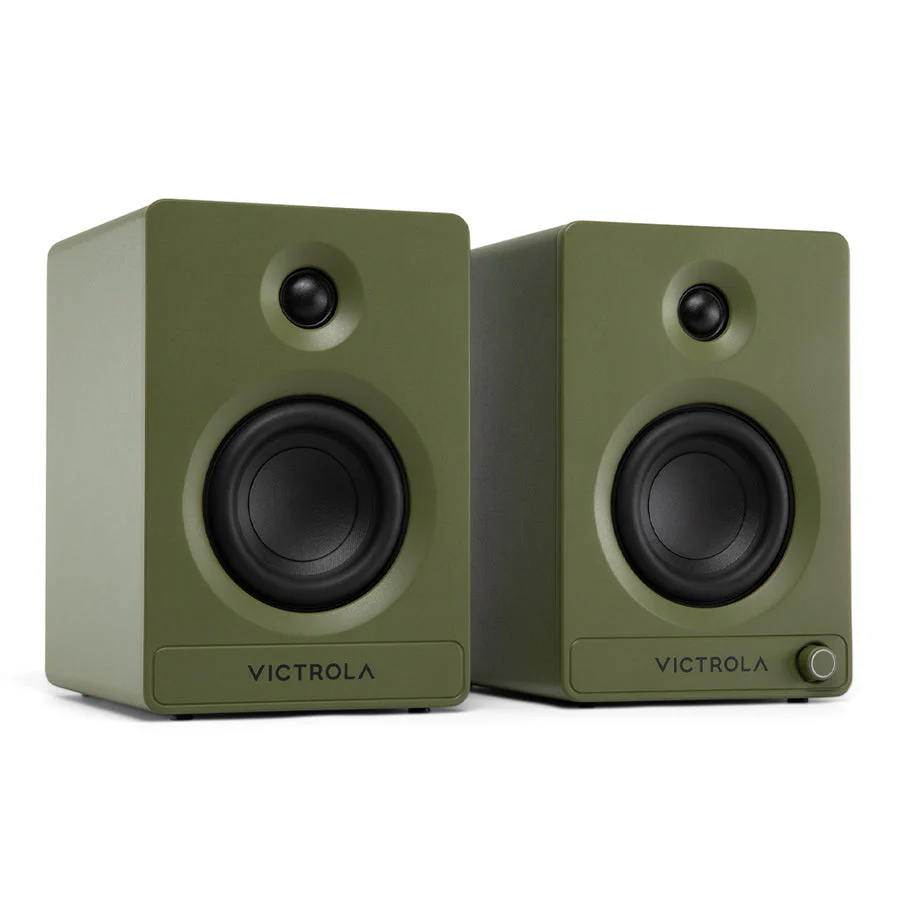 Victrola Tempo Bookshelf Speakers (Green)