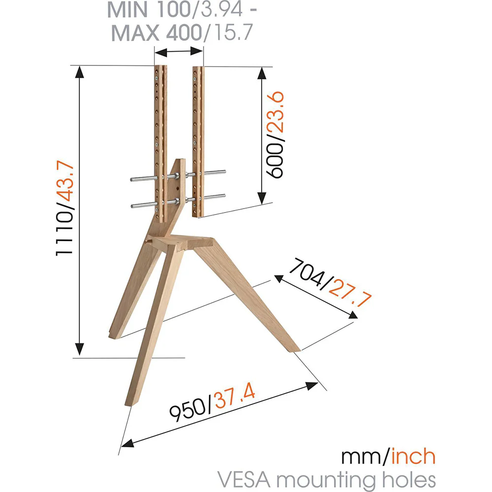 Vogel's NEXTOP1 Scandinavian Design Floor Stand For 46-70" TV (Natural) - Image 6