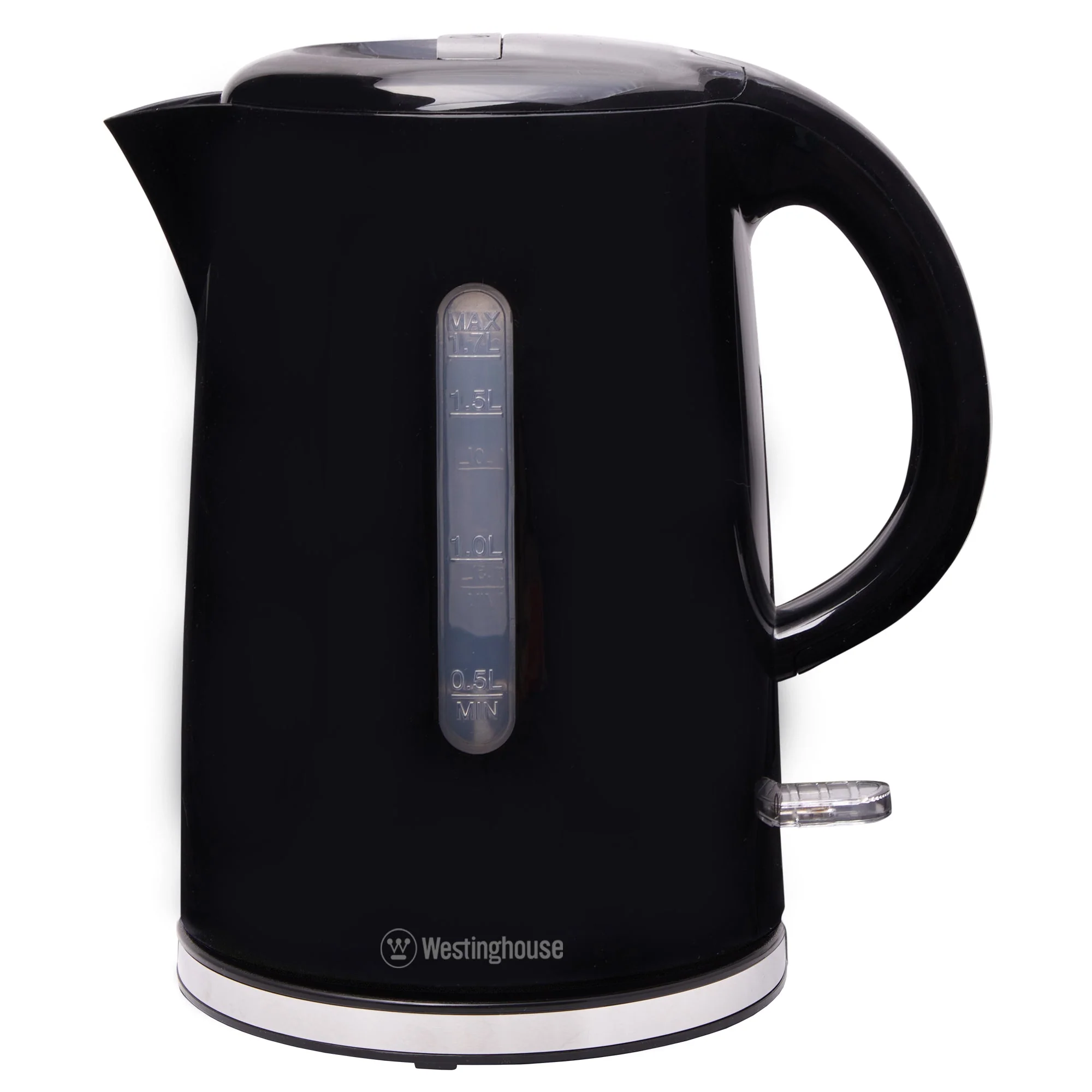 Westinghouse WHKE12K 1.7 L Electric Kettle with Silver-Trim Base (Black)