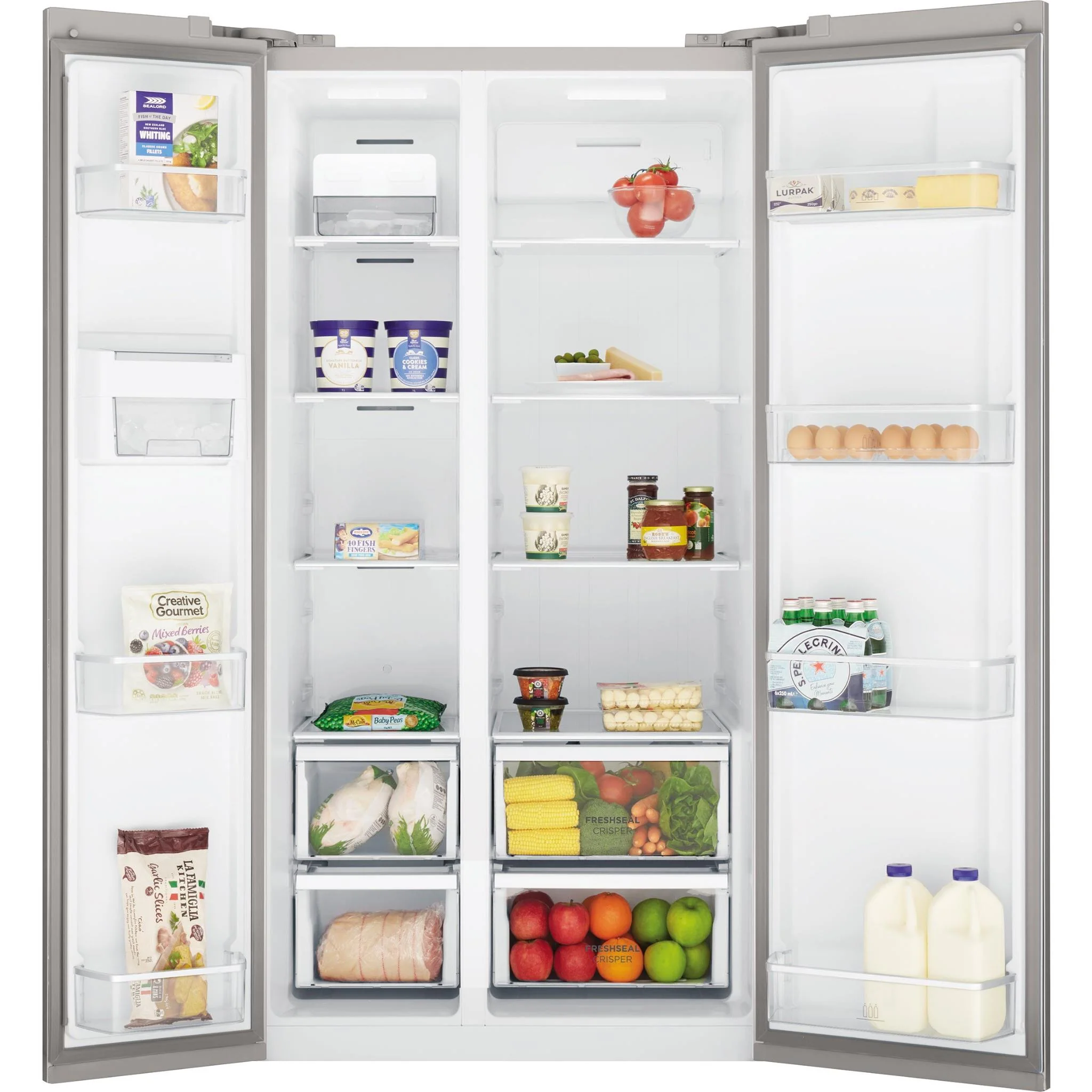 Westinghouse WSE6630SA 624L Side by Side Fridge (Silver) - Image 3