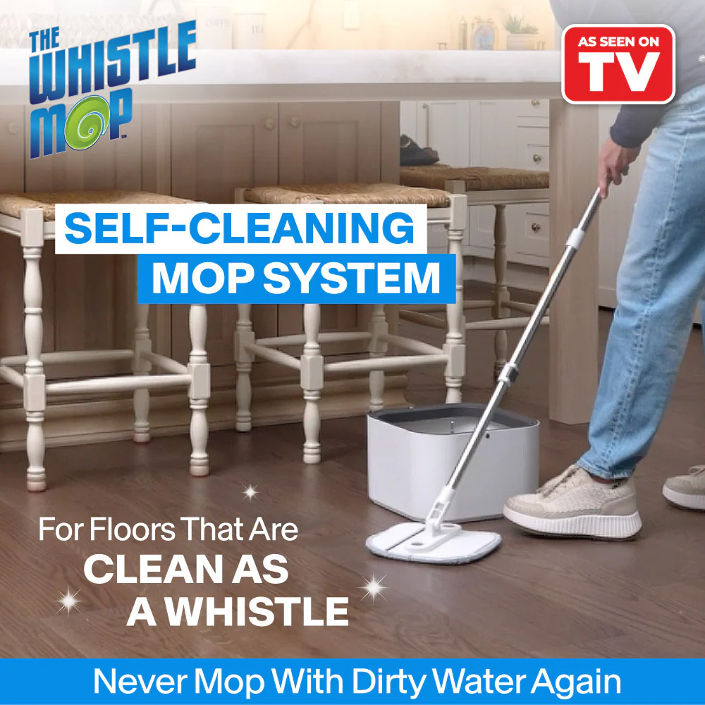 Whistle Mop Self-Cleaning Spin and Dry Mop - Image 2