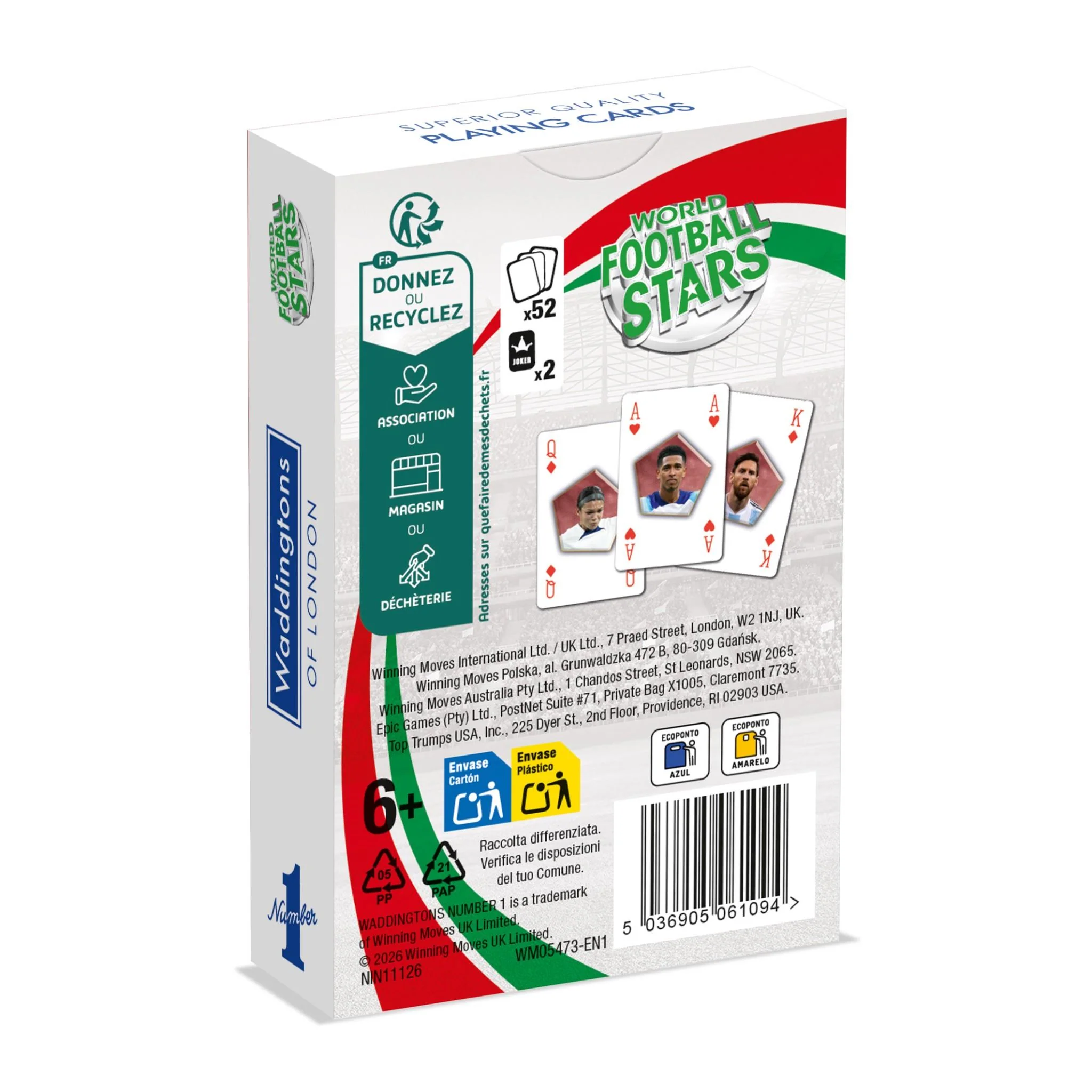 WN1 World Football Stars Playing Cards - Image 3
