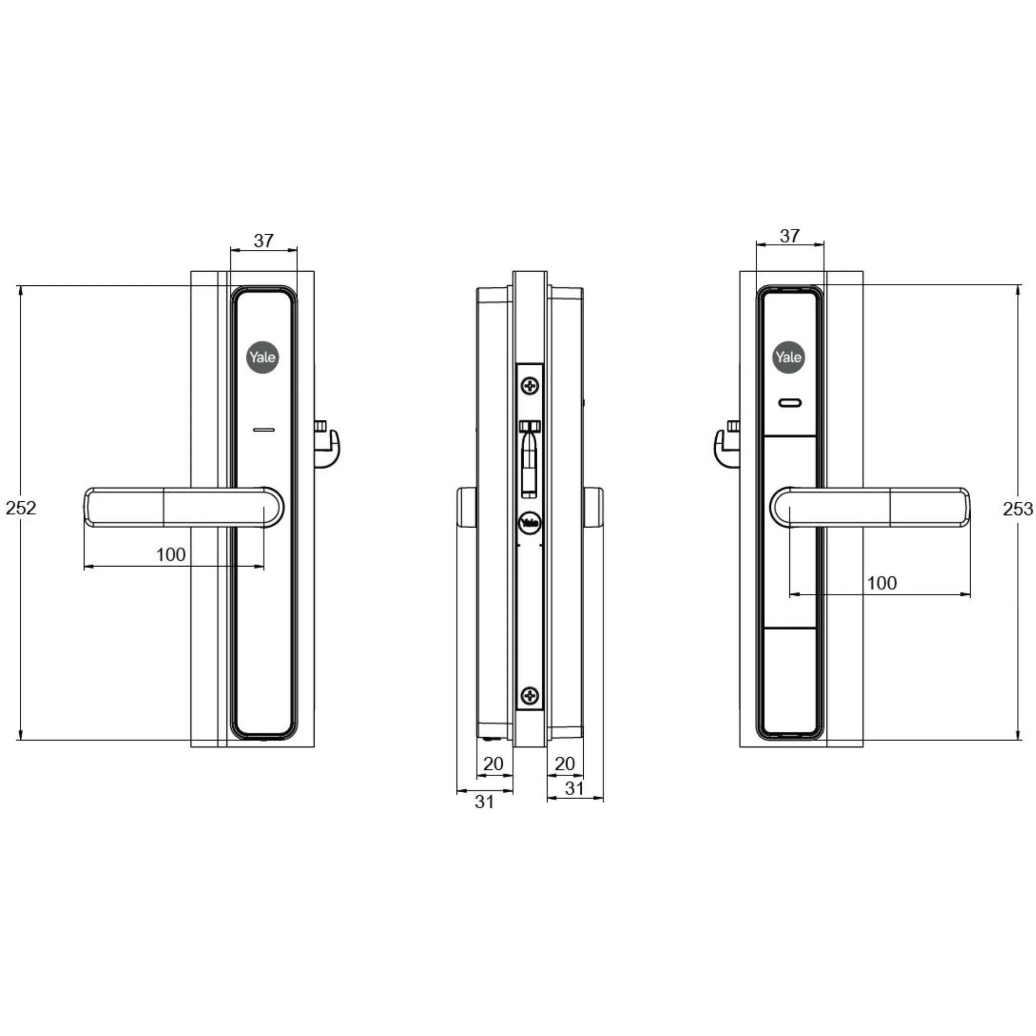 Yale Unity Security Screen Door Lock - Image 3