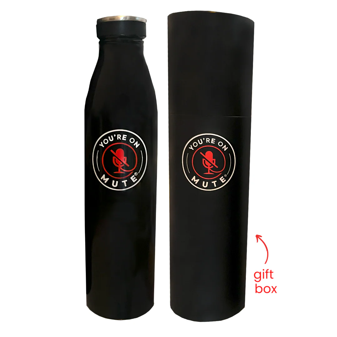 You're On Mute Double Wall Insulated Stainless Steel Flask 760ml (Black) - Image 4